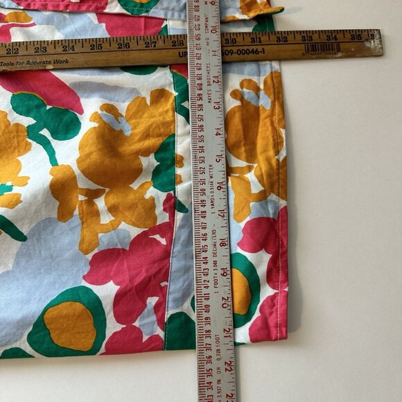 Free Assembly Womens Mini Knee Length Dress Floral Multicolor Cotton Small Belt - Picture 11 of 12